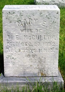 <strong>Mary E. (Sweigert) McCulloh</strong><br /><strong>1860-1892</strong><br />(1st Wife of W. E. McCulloh)